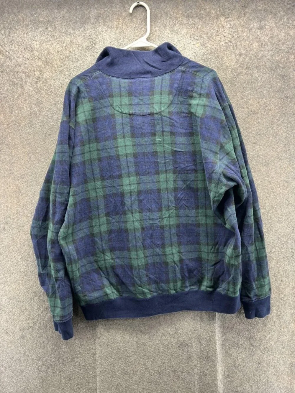 Polo By Ralph Lauren Sweater Mens XL Blue Tartan Plaid Pullover BlackWatch